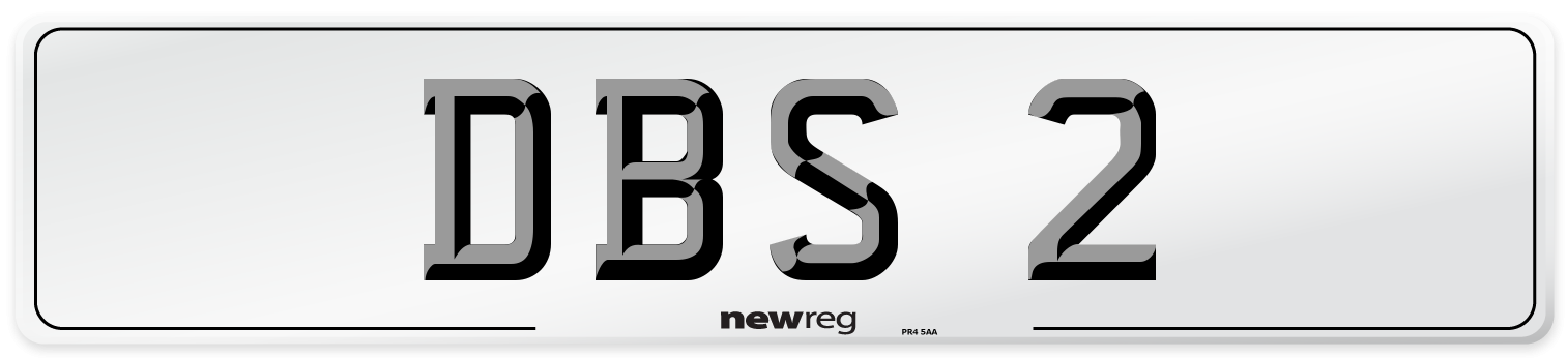 DBS 2 Number Plate from New Reg